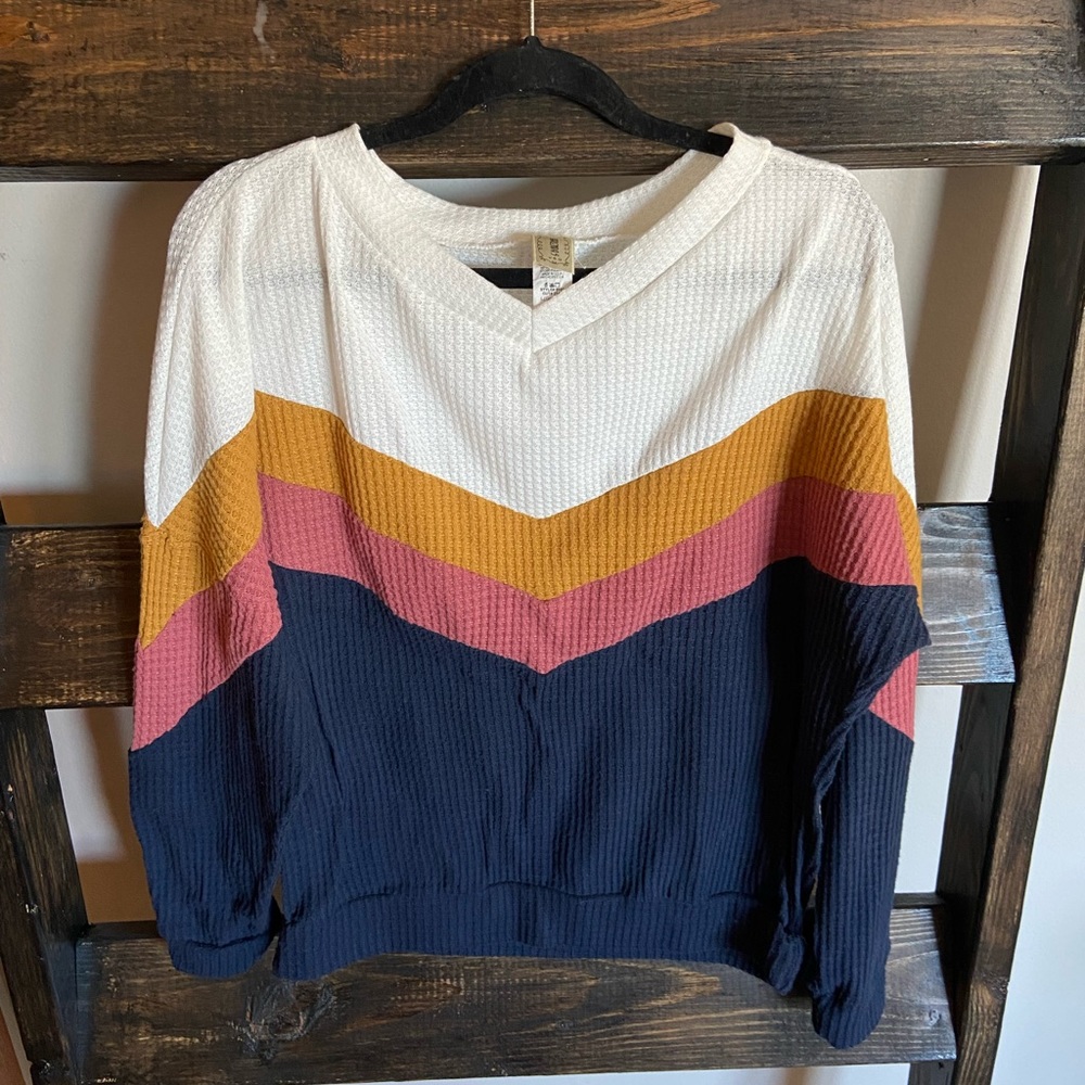 Boutique (Glamour Farms) color block stripe top, Brendas Brand. LIKE BRAND NEW
